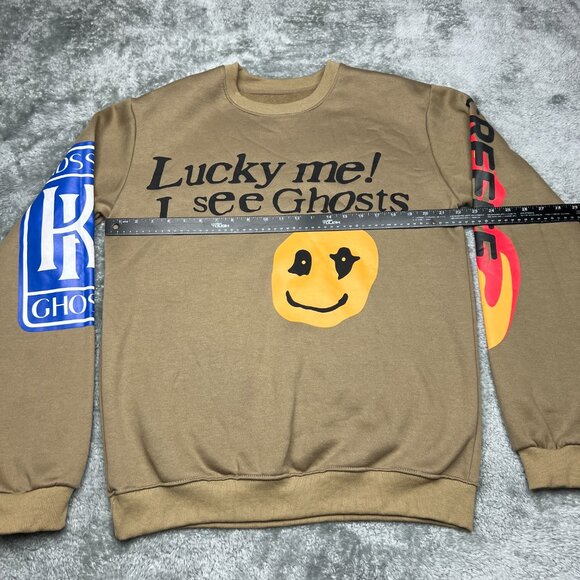 Lucky Me I Fee Ghosts Camp Flog Gnaw Nov 11 Kid Cudi Sweater Crewneck Medium - Picture 8 of 11